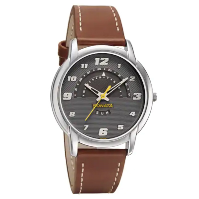 "Sonata Gents Watch 77031SL03 - Click here to View more details about this Product